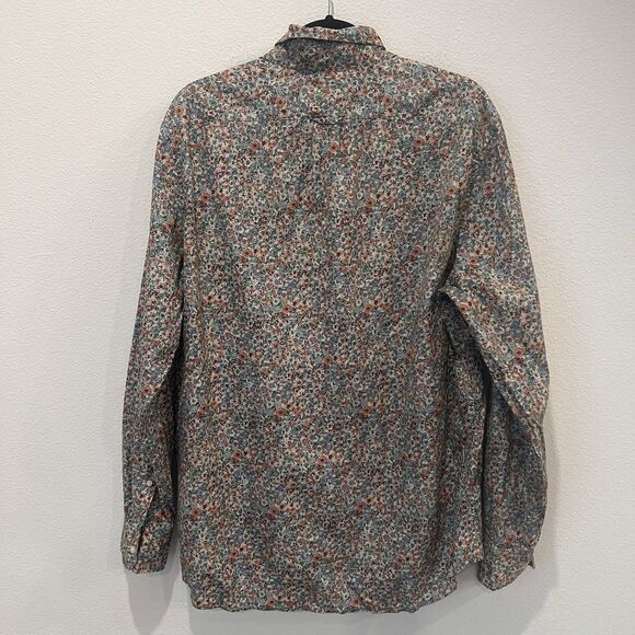 J. Crew Men’s Floral Long Sleeve Button Down Shirt Sz L Floral Relaxed Fit - Picture 5 of 8